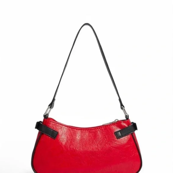 Stylish Red and Black Women's Shoulder Bag - Picture 2 of 3